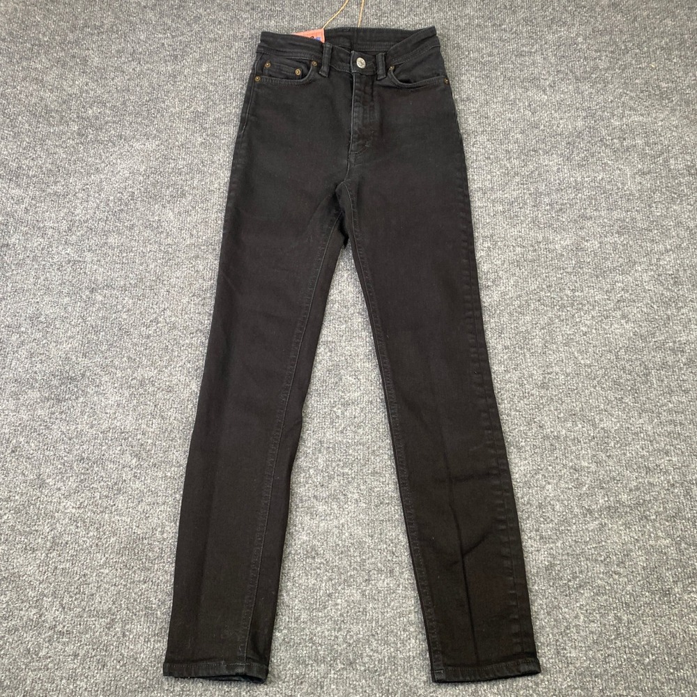 Acne Studios Bla Konst Peg Blk High Rise Skinny Jeans Black 24 30 30D176-123